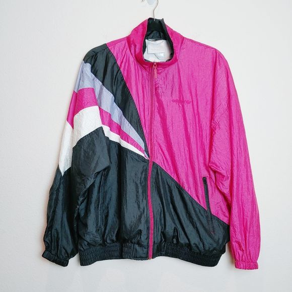 Adidas Vintage Deadstock Pink/Black Windbreaker - Picture 1 of 8